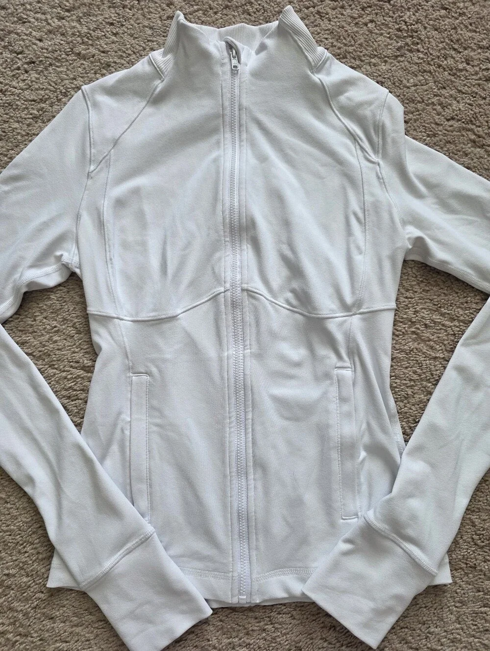Alo Yoga Airbrush Formation Full ZIP White Jacket XS